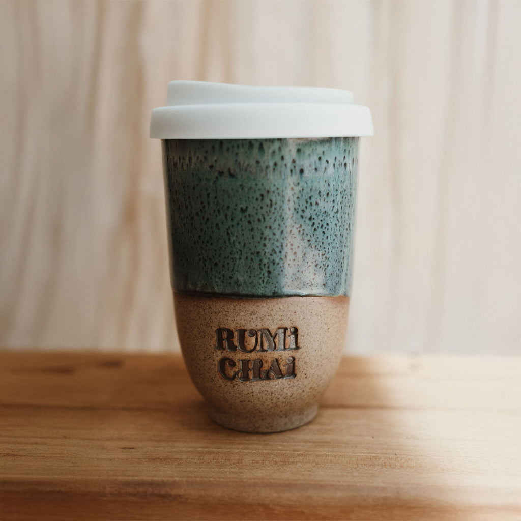 Rumi Chai Ritual Cup - Teal/Brown