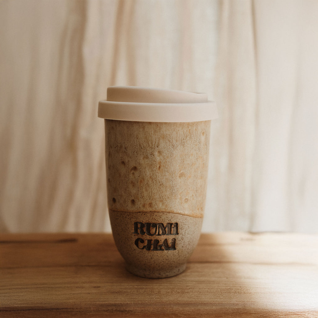 Rumi Chai Ritual Cup - Cream/Brown