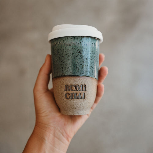 Rumi Chai Ritual Cup - Teal/Brown